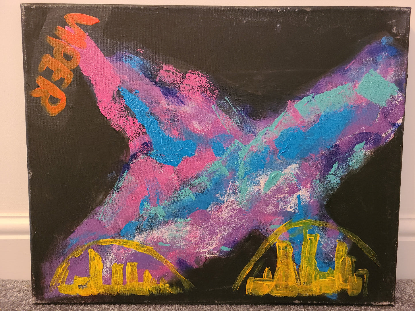 Viper - Viper 20x16" Space Original Oil on Canvas Painting Collection