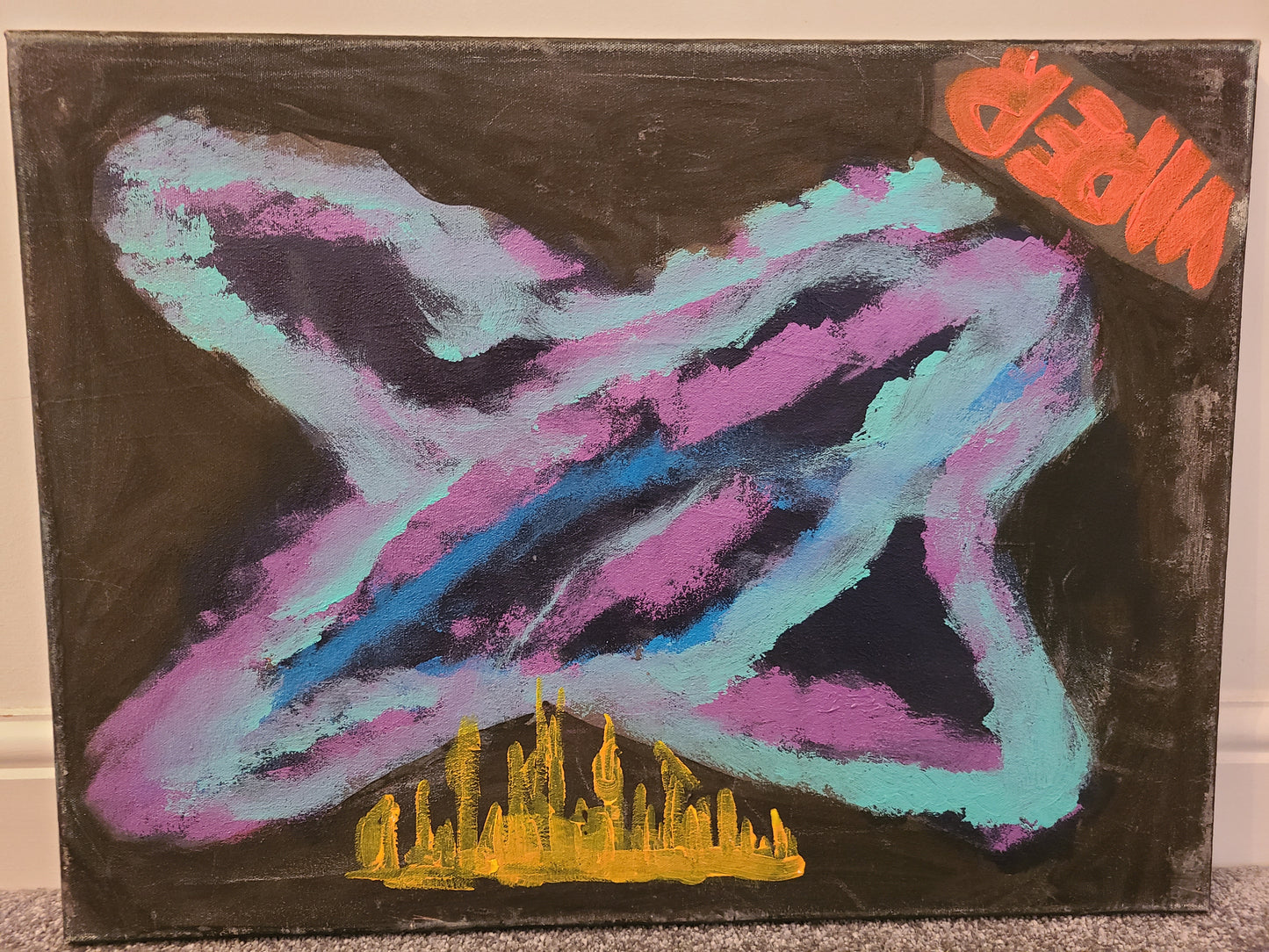 Viper - Viper 24x18" Space Original Oil on Canvas Painting Collection