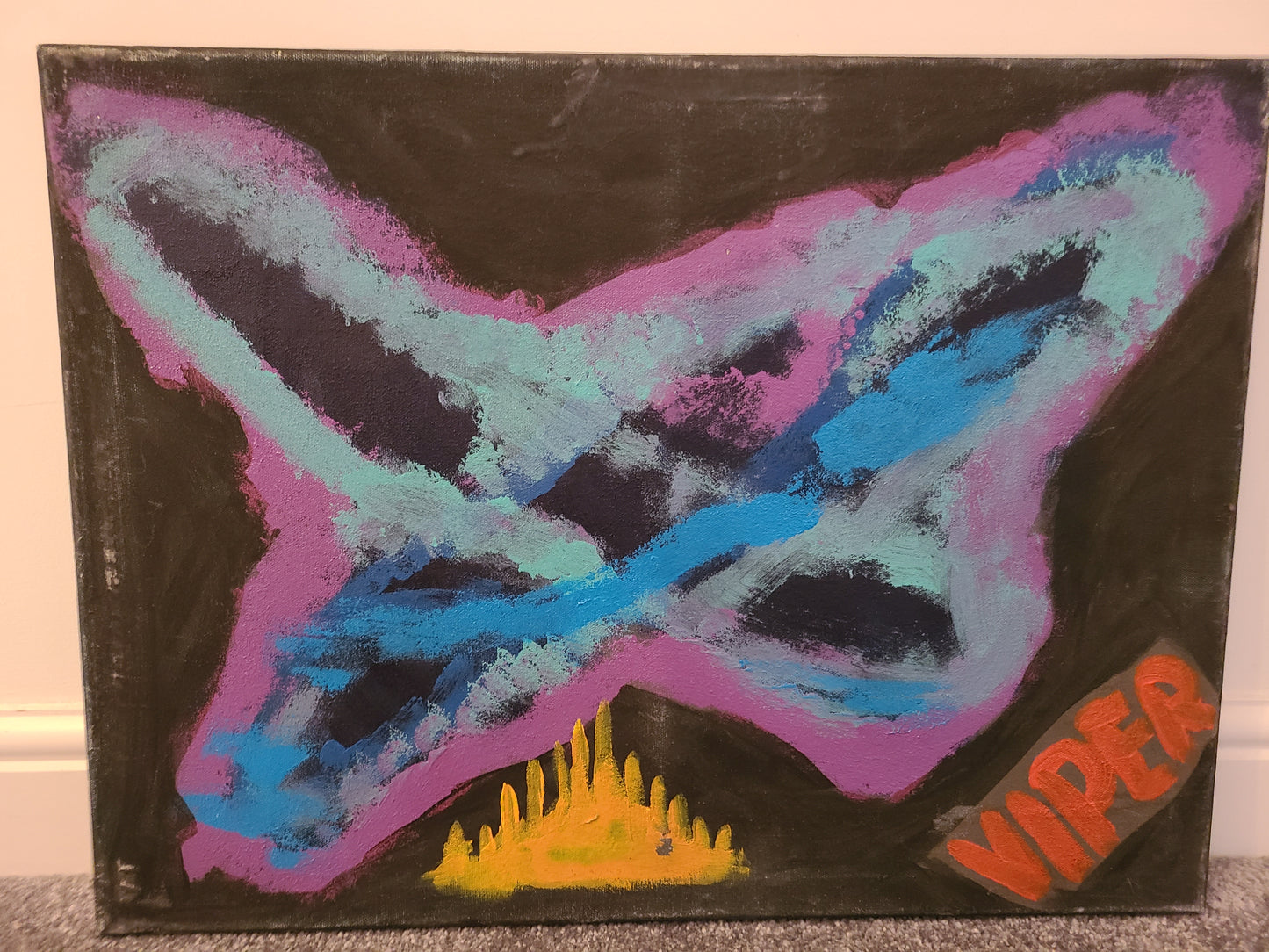 Viper - Viper 24x18" Space Original Oil on Canvas Painting Collection