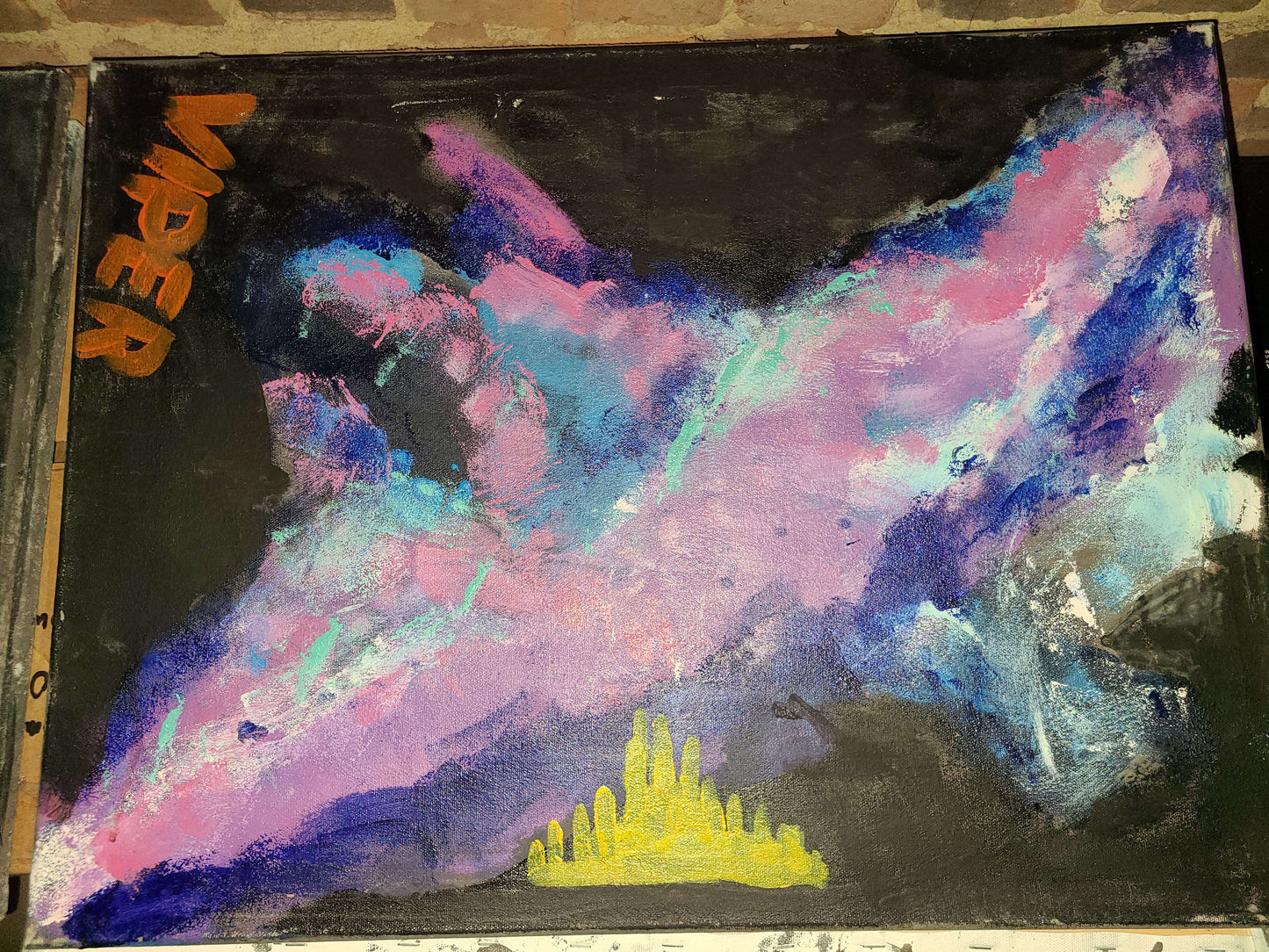Viper - Viper 24x18" Space Original Oil on Canvas Painting Collection