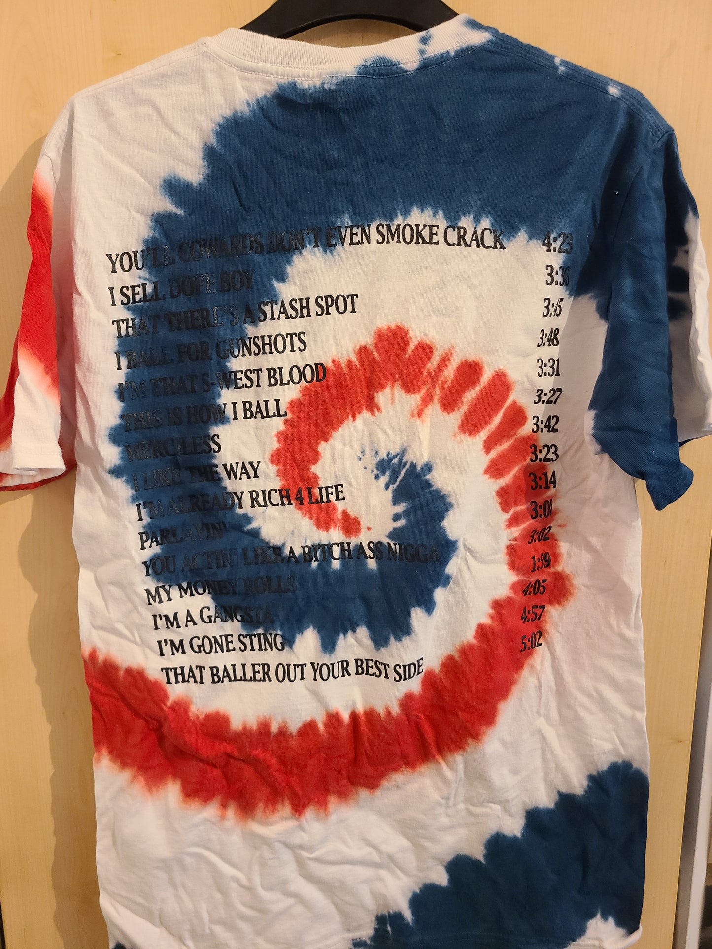 Viper - YCDESC Tiedye T-shirt w/ back tracklist