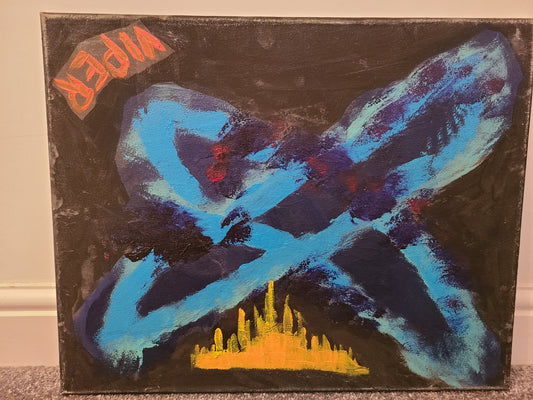 Viper - Viper 20x16" Space Original Oil on Canvas Painting Collection