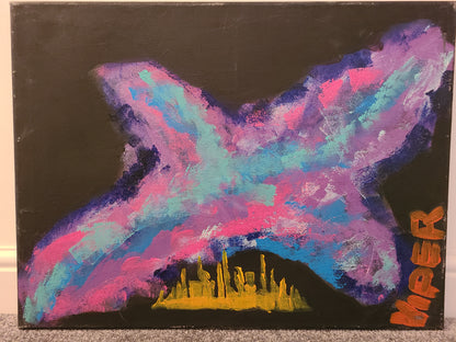 Viper - Viper 24x18" Space Original Oil on Canvas Painting Collection